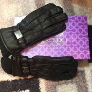Men coach leather glove